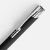 Ручка шариковая Keskus Soft Touch, черная с логотипом