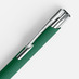 Ручка шариковая Keskus Soft Touch, зеленая с логотипом