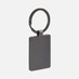 Брелок Gun Metal Leather Rectangle, графитовый с логотипом