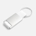 Брелок Inlet с тканевой вставкой, белый с логотипом