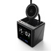 Лампа "Smart Flex" с беспроводным 3в1 (15W) ЗУ с MagSafe, часами, карандашницей и подсветкой логотипа, черный с логотипом