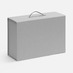 Коробка складная New Case Fold, серая с логотипом