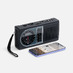 Bluetooth-колонка с радио Comradio, черная с логотипом