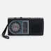 Bluetooth-колонка с радио Comradio, черная с логотипом