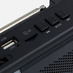 Bluetooth-колонка с радио Comradio, черная с логотипом