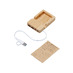 USB хаб Memo, 2*USB, 2*Type C, бамбук с логотипом