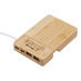 USB хаб Memo, 2*USB, 2*Type C, бамбук с логотипом