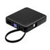 Внешний аккумулятор со встроенным кабелем USB-C Дэнси, 5000 мАч, черный с логотипом