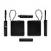 Внешний аккумулятор со встроенным кабелем USB-C Дэнси, 5000 мАч, черный с логотипом