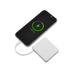 Внешний аккумулятор со встроенным кабелем USB-C Дэнси, 5000 мАч, белый с логотипом