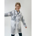 Дождевик детский RainDrop Kids, белый с логотипом