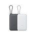 Внешний аккумулятор с встроенным кабелем Xiaomi Power Bank 20000mAh (Integrated Cable) GL Light Gray с логотипом