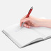 Ручка шариковая Arc Soft Touch, красная с логотипом