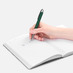 Ручка шариковая Arc Soft Touch, зеленая с логотипом