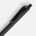 Ручка шариковая Prodir QS01 PRP-P Soft Touch, черная с логотипом