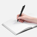 Ручка шариковая Prodir QS01 PRP-P Soft Touch, черная с логотипом