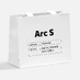 Пакет бумажный Arc S, белый с логотипом
