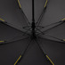 Зонт-трость Rainzee, ver.2, черный с логотипом