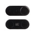 Настольная беспроводная (15W) зарядная станция "Blacksmith" с bluetooth колонкой с подсветкой логотипа, черный с логотипом