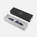Ручка шариковая Parker IM Core Matte Blue CT, темно-синяя с черным с логотипом