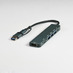 USB-хаб STEM 7 в 1, серый, алюминий с логотипом
