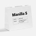 Пакет бумажный Manilla L, белый с логотипом