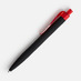 Ручка шариковая Prodir QS01 PRT-T Soft Touch, черная с красным с логотипом