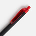 Ручка шариковая Prodir QS01 PRT-T Soft Touch, черная с красным с логотипом
