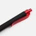 Ручка шариковая Prodir QS01 PRT-T Soft Touch, черная с красным с логотипом