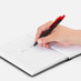 Ручка шариковая Prodir QS01 PRT-T Soft Touch, черная с красным с логотипом