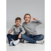 Свитшот детский Toima Kids, серый меланж с логотипом