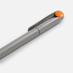 Ручка шариковая Prodir DS1 TMM Dot, серая с оранжевым с логотипом