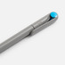 Ручка шариковая Prodir DS1 TMM Dot, серая с голубым с логотипом