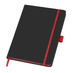 Блокнот ColorNote Black, твердая обложка A5, 80 листов, черный с красным (Р) с логотипом