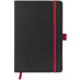 Блокнот ColorNote Black, твердая обложка A5, 80 листов, черный с красным (Р) с логотипом