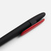 Ручка шариковая Prodir DS5 TRR-P Soft Touch, черная с красным с логотипом