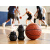 Складная бутылка для воды Basketball Flex, черная с логотипом