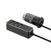 АЗУ 1 USB + 3 USB для пассажиров, QC 3.0, 7А, алюминий, графит, Deppa с логотипом