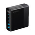 Зарядная станция 3xUSB Type-C, 2xUSB, PD, QC, 140Вт, черный, Deppa с логотипом