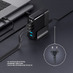 Зарядная станция 3xUSB Type-C, 2xUSB, PD, QC, 140Вт, черный, Deppa с логотипом