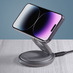 Беспроводная зарядная станция 3 в 1 MagSafe Rotation QI складная, графит, Deppa с логотипом