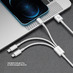 Дата-кабель 3 в 1: micro USB, USB-C, Ligthning, 1.2м, белый, Deppa с логотипом