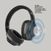 Беспроводные накладные наушники Stereo Ultra ANC, BT 5.4, ANC/ENC, 500мАч, черный, Deppa с логотипом