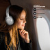 Беспроводные накладные наушники Stereo Ultra ANC, BT 5.4, ANC/ENC, 500мАч, серебристый, Deppa с логотипом