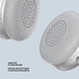 Беспроводные накладные наушники Stereo Light, BT 5.4, 300 мАч, cеребристый, Deppa с логотипом