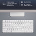 Беспроводная клавиатура Air Keyboard для MAC, Windows, 500 мАч, алюминий, белый, Deppa с логотипом
