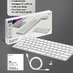 Беспроводная клавиатура Air Keyboard для MAC, Windows, 500 мАч, алюминий, белый, Deppa с логотипом
