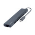 USB Type-C хаб 7-в-1, HDMI, Power Delivery, 2xUSB 3.0, RJ45, microSD/SD, графит, Deppa с логотипом