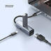 USB-хаб 3 в 1 USB-C - USB-A3.0 + USB-C PD100Вт + HDMI, серый, Deppa с логотипом