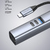 USB-хаб 7 в 1 USB-C - USB-A3.0 + 2хUSB-C + USB-C PD100Вт + HDMI + SD + microSD, серый, Deppa с логотипом